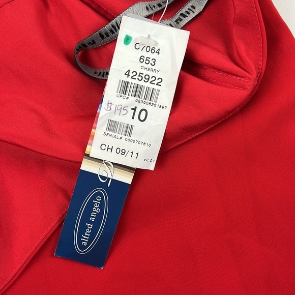 NWT Alfred Angelo Red Strapless Dress - Picture 7 of 10
